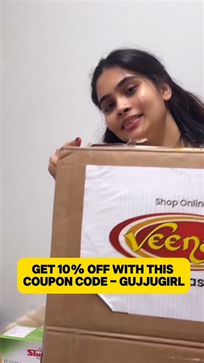 Krupa Kosambiya on Instagram: "Indian grocery with free home delivery in UK 10% discount with coupon code- GUJJUGIRL Shop online - www.veenas.com . . #london #indiangrocery #viralvideos #uk #indiansabroad"