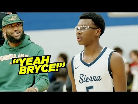 Bryce James FIRST Varsity Game Got WILD w/ LeBron Courtside!