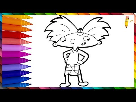 Drawing And Coloring Arnold From Hey Arnold 🏈 Drawings For Kids