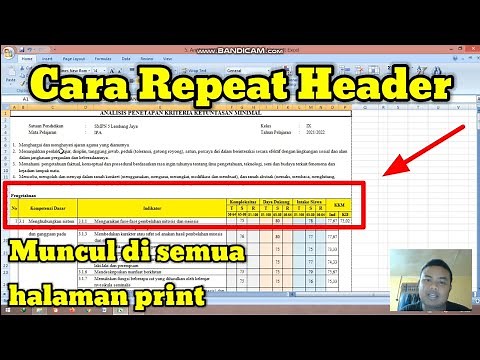 Cara Repeat Header Row Saat Print Microsoft Excell