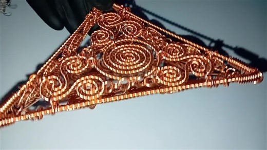 Giza Style Copper Pyramid With Tensor Wires & Triskelions and Tensor Ring - Etsy UK