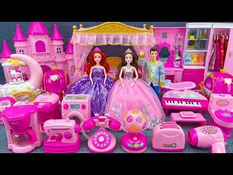 8 Minutes Satisfying with Unboxing Barbie Royal Wedding Princess,Rock Bed Play Set Review Toys｜ASMR