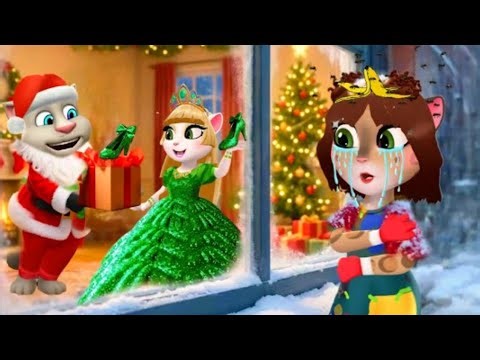 My Talking Angela'm 2 🥰 Poor Angela's Christmas wish comes true 😭 Santa Claus is here 🎁 cosplay