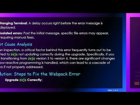 Resolving the Webpack Error After Upgrading to Angular 10 - A Complete Guide