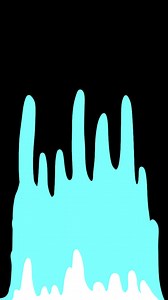 Download White and blue liquid animation transition on black vertical background. Simple cartoon fluid motion animation. for free