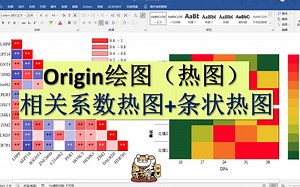 1秒钟学会Origin绘图【相关系数热图 条状热图】