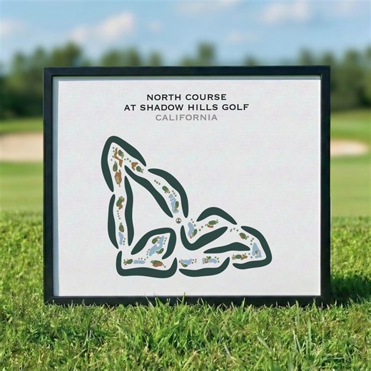 North Course at Shadow Hills Golf Club, California | Golf Course Map, Golf Map, Golfer Gift for Him, Golfer Boyfriend Gift, Art Print Decor - Etsy