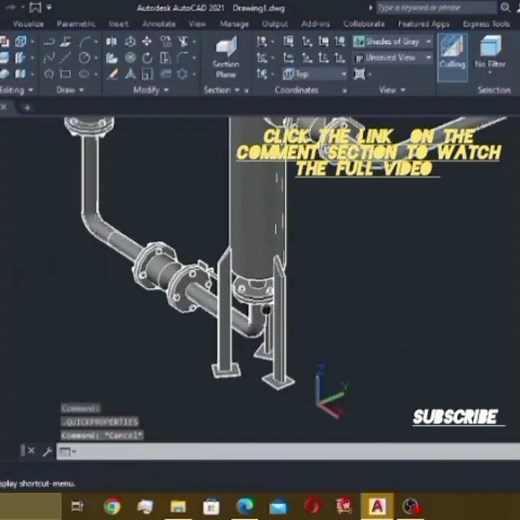 AutoCAD 3D Pipe System Modeling Tutorial | Industrial Piping Design