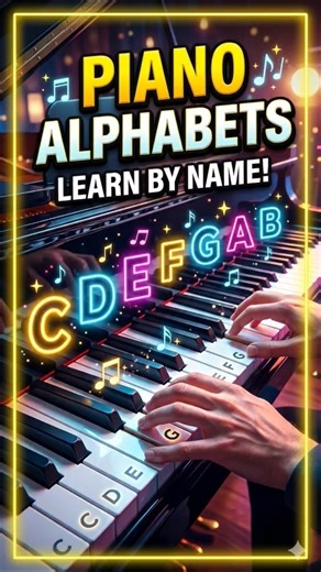 Learn Piano Notes with Alphabets (Easy Trick) ✨ #piano #music #piano shorts #tutorial