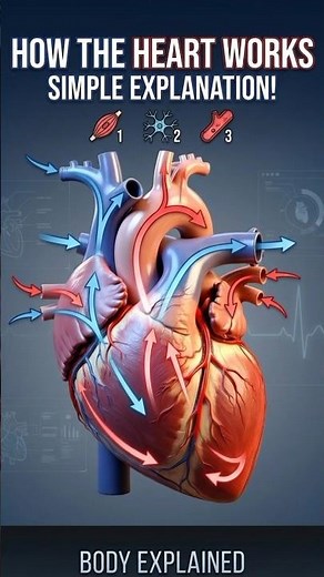 3D Human Heart Function Explained – How Your Heart Works #bodyexplained #3danimation #heart