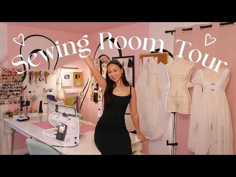 Sewing Studio Tour! (*in-depth* tour of EVERYTHING in my fashion design space🪡🧵)