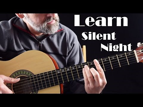 Silent Night Guitar Chord Melody Lesson / Tutorial - With & Without Barre Chords