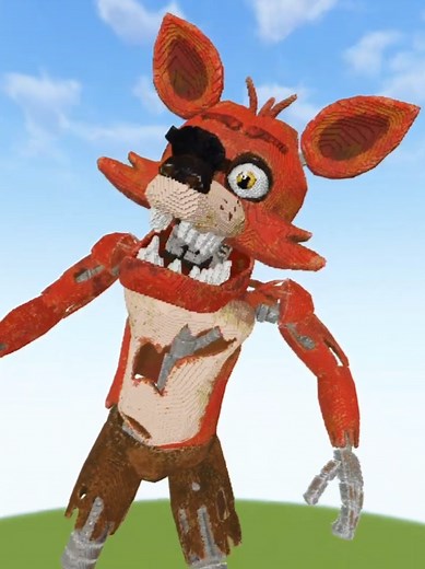 Foxy Five Nights at Freddy's Minecraft Timelapse Build