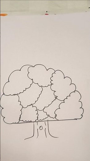 How to draw tree/draw tree step by step/beginners/shorts/trending shorts/simple art tutorial