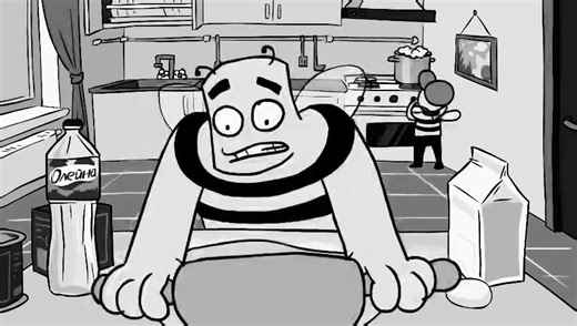 Festive breakfast or why men shouldn't be left alone in the kitchen. #animation #animationmeme #meme #foryoupage #fyp