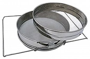 Honey Stainless Steel Strainer Double Sieve, Bee Keeping Equipment Filter with Extendable Arms