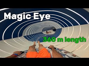 Magic Eye The Longest Closed Tube Slide in The World in Water Park Therme Erding Germany, POV 4k