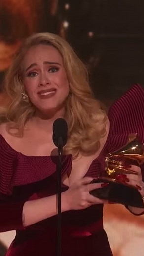 Adele Emotional Grammy Acceptance Speech & Piano Ballad Performance