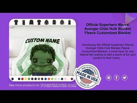 Official Superhero Marvel Avenger Chibi Hulk Blanket Fleece Customized Blanket