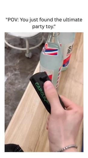 Avocadilo on Instagram: "“I don’t think you realize how much you need this until you’re the one holding it. This cap gun opener is literally the ultimate party cheat code. Launch caps across the room or just annoy your friends — it’s honestly too much fun. Warning: you won’t want to stop.” . . . #gadgetlove #partyhacks #bottleopener #coolfinds #giftideas"