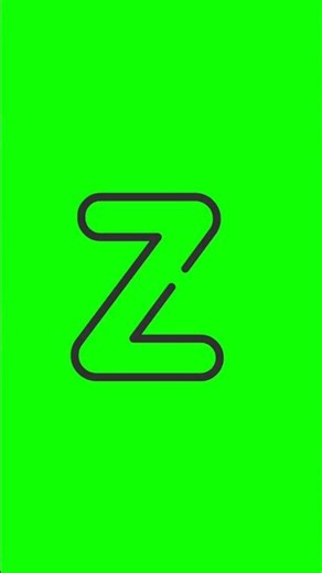 Z Alphabet Animation on Green Screen #greenanimationvideo #animatedalphabet