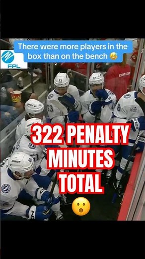 Panthers Lightning 322 Penalty Minutes in ONE GAME