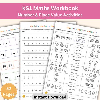 Year 1 Maths Workbook: Number and Place Value | Maths Activities for Kids