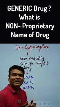 What is Non Proprietary Name of drug ? What is generic name of drug ? Pharmacology