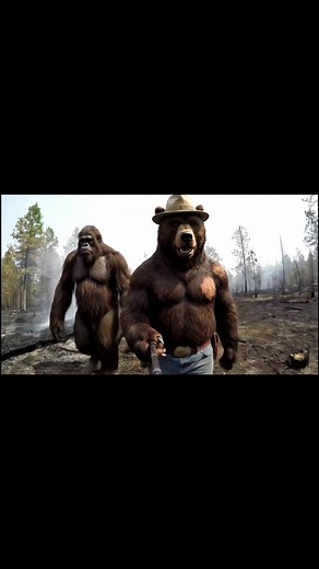 Smokey the Bear just dropped his first vlog. He’s already cleaning up Bigfoot’s mess. #smokeythebear