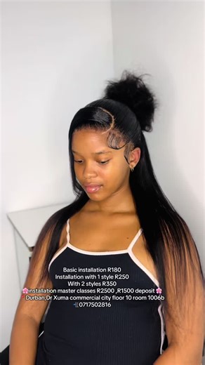 #viraltiktok #fffffffffffyyyyyyyyyyypppppppppppp Umpheme we installation 🤏### Basic installation R180 Installation with 1 style R250 With 2 styles R350 🌸installation master classes R2500 ,R1500 deposit 🌸 📍Durban,Dr Xuma commercial city floor 10 room 1006b 📲0717502816