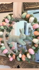 1.2K views · 46 reactions |  Simple DIY Easter Wreath  A cute and simple touch of Spring for your Front Door, or even use as interior decor!  When friends ask where you bought it.. You can say “I made it 殺” #easterdecor #easterdiy #springwreath #frontdoordecor #homesweethome #eastereggs #homedesign | Prayed Over Pieces | Facebook