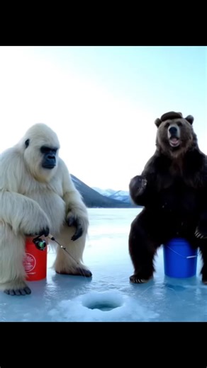 Bear Ice Fishing Adventure with Yeti