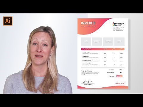 Invoice Design | How to create an Invoice in Illustrator | Free Template