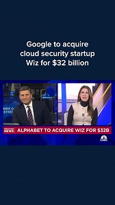 Google on Tuesday signed a “definitive agreement” to acquire Wiz, the New York-based cloud security startup, for $32 billion in an all-cash deal, according to releases. Read more: cnb.cx/4kT3QIR | CNBC