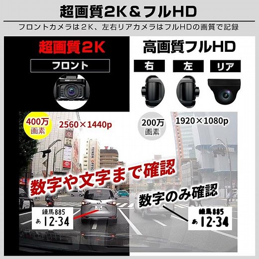 事故は前だけではない！防水リアカメラ対応4カメラドライブレコーダー「GoSafe 640GE」商品紹介