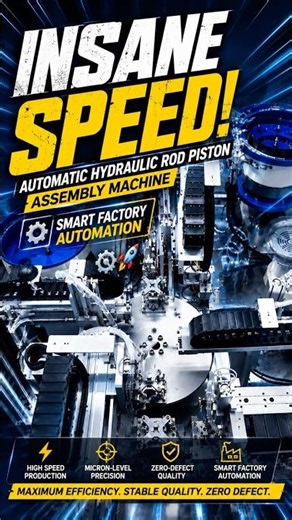 Hydraulic Piston Assembly Machine | 1,000+ Units/Hour Smart Factory Automation ⚡ #shorts