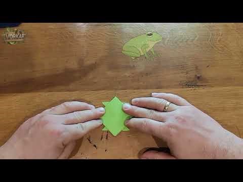 How to Make a Green Jumping Origami Frog 🐸 Easy Paper Tutorial