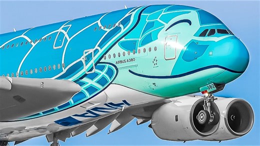 一小时A380起降近拍｜4K