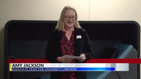 Students install nap pods at the University of New Mexico