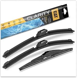 CAT C2.0 Wiper Blades (3-Pack), Front or Rear Wiper Blades for Cars SUVs Trucks, Direct OEM Replacement, Heavy Duty Streak-Free All Seasons Silent Crystal Clear Easy Installation - 26" + 16" + 12"