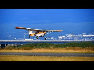 富士川滑空場 グライダー曳航機の着陸【№1】（べランカ 7G-CBC シタブリア）航空機・軽飛行機