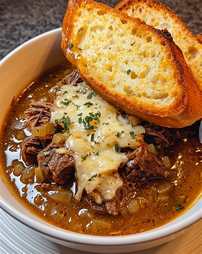 Deep, savory, and fall-off-the-bone tender, this French Onion Beef Short Rib Soup is pure comfort in a bowl — a rich and hearty keeper that feels restaurant-worthy yet made at home. .............. Full Recipe in Coʍmеոτ 💬 | Recipes with Me