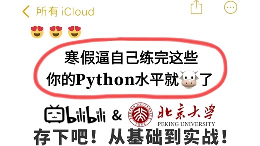 【Python教程】一口气学会Python零基础入门教程！Python萌新版从入门到精通，北大名师从零开始学Python\爬虫\数据分析\全栈开发教程新手入门