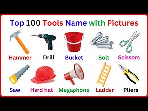 100 Common Action Tools Names in English with Pictures | Useful Tool Name | Tools Name with Pictures