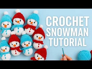 Plush Snowman Crochet Tutorial | Cute Christmas Amigurumi | Beginner Friendly