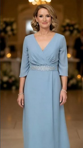 Powder Blue Mother of The Bride Dresses for Over 50s