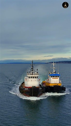 Two Tugboats ⚓ Ocean Ranger & Polar Cloud in Puget Sound | DJI Avata