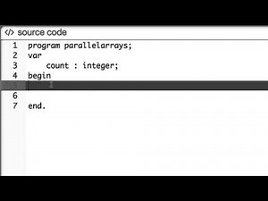 10.3 Parallel Arrays