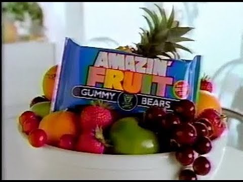 Amazin' Fruit Gummy Bears commercial (1992)