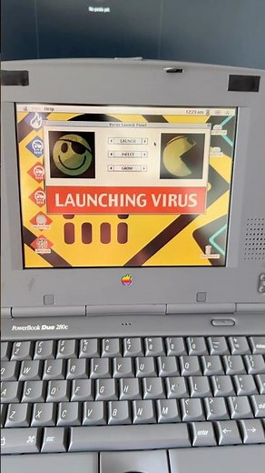 Recreating Joey’s Gibson Virus from the movie Hackers on a vintage Apple PowerBook! #retrocomputing